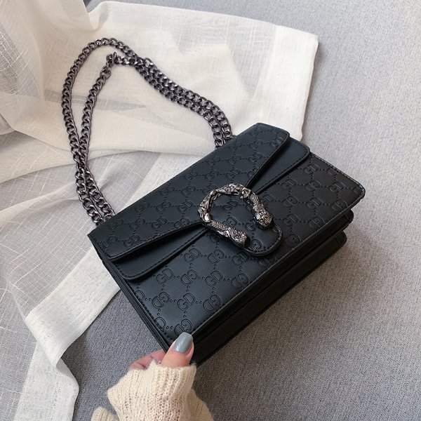 Fashion Letter Embossed Small Square Bag Ladies Shoulder Bag